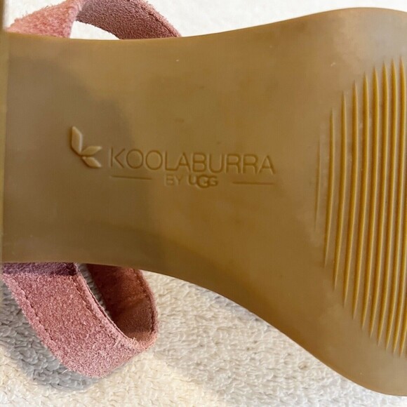Koolaburra by UGG Pink Suede Heeled Sandal Women's 9 Eliani Strappy Ankle Strap - Picture 14 of 15